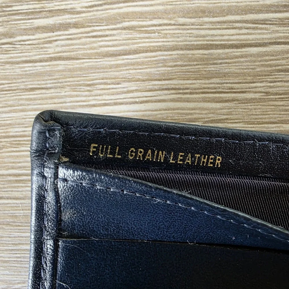 Vintage Princess Gardner Wallet Blue‎ Full Grain Leather